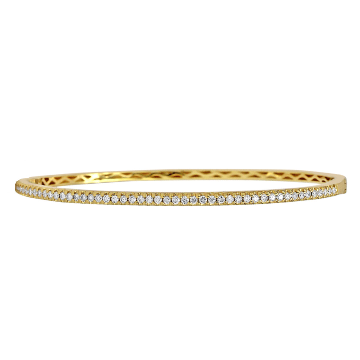 18K Yellow Gold 0.50ctw Diamond Bangle Bracelet- ALB-10574Y