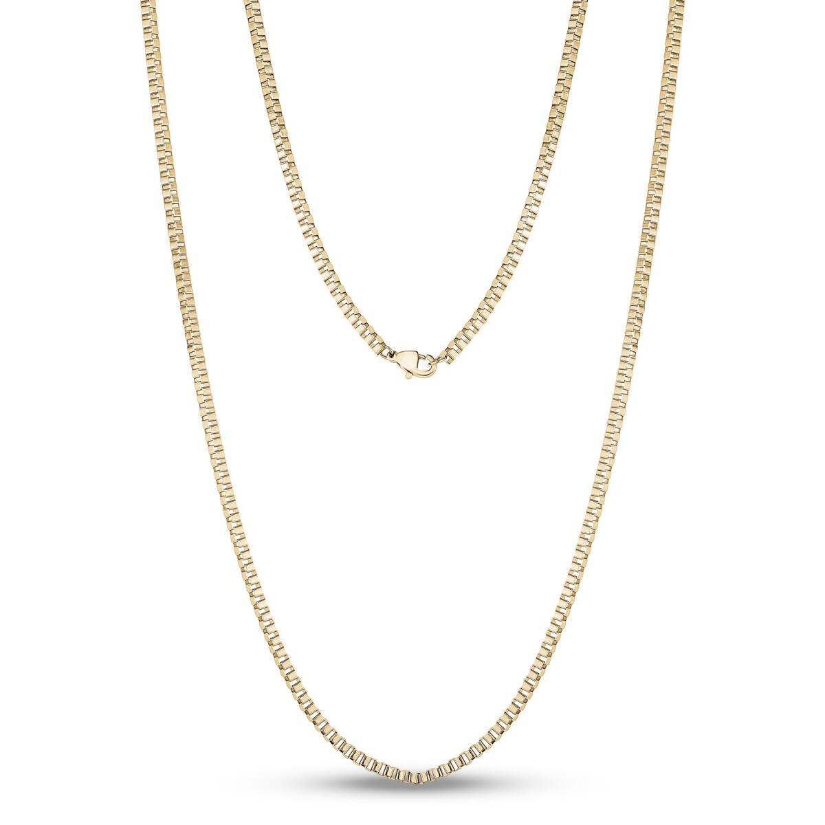 A.R.Z Gold Box Link Chain 24"