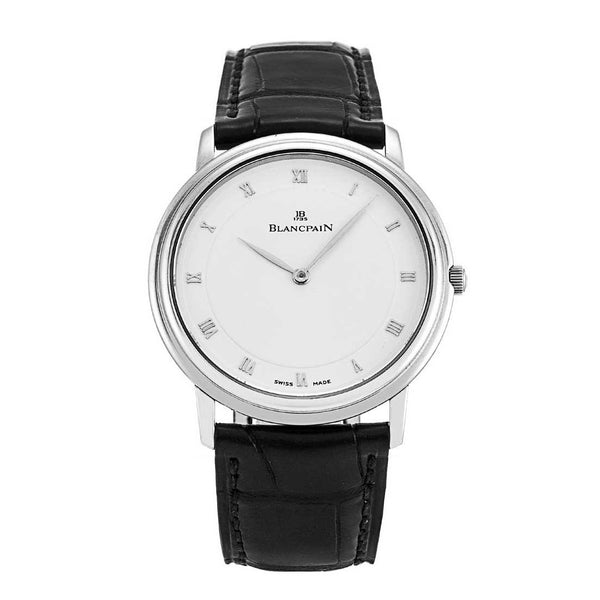 Blancpain Men's 0021-1127-55 Villeret Black Leather Watch