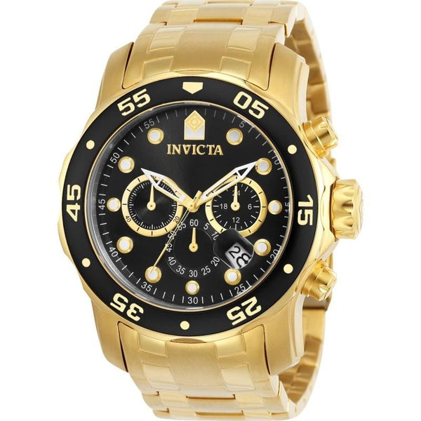 Invicta Men's 0072 Pro Diver Scuba Chronograph Gold-Tone Stainless Steel Watch