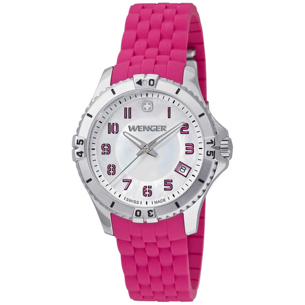 Wenger Women's 01.0121.101 Squadron Pink Silicone Watch
