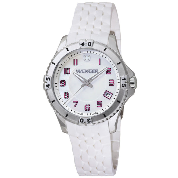 Wenger Women's 01.0121.103 Squadron White Silicone Watch