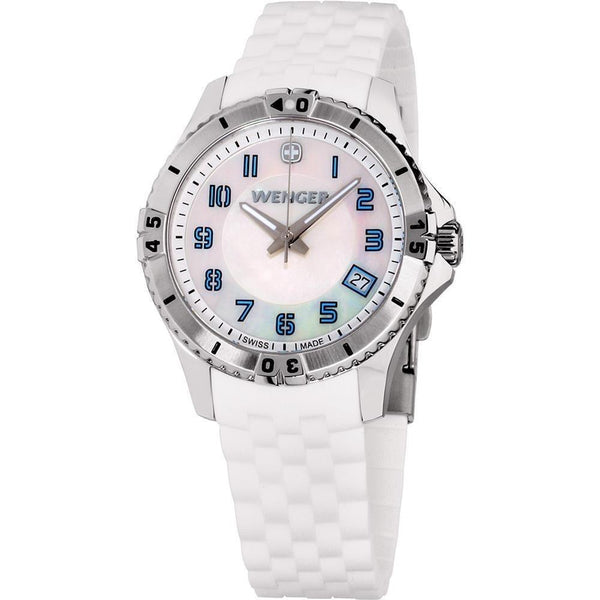 Wenger Women's 01.0121.104 Squadron White Silicone Watch