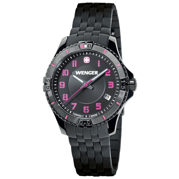 Wenger Women's 01.0121.105 Squadron Black Rubber Watch