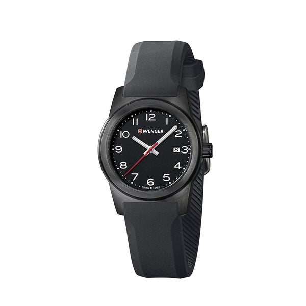 Wenger Women's 01.0411.136 Field Color Black Silicone Watch