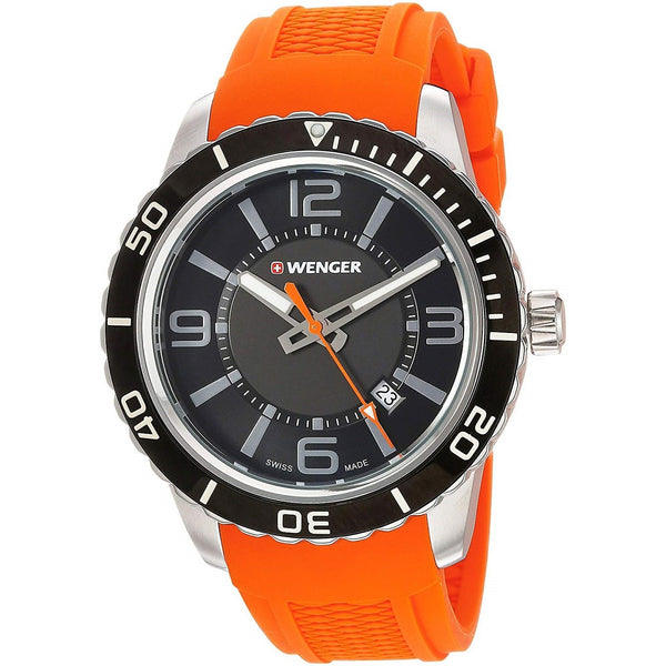 Wenger Men's 01.0851.114 Roadster Orange Silicone Watch