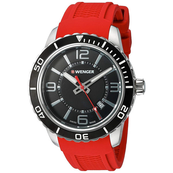 Wenger Men's 01.0851.116 Roadster Red Silicone Watch