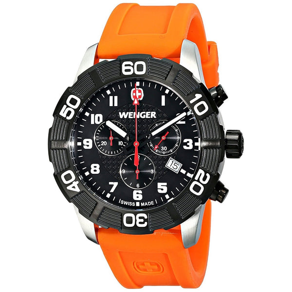 Wenger Men's 01.0853.103 Roadster Chronograph Orange Silicone Watch