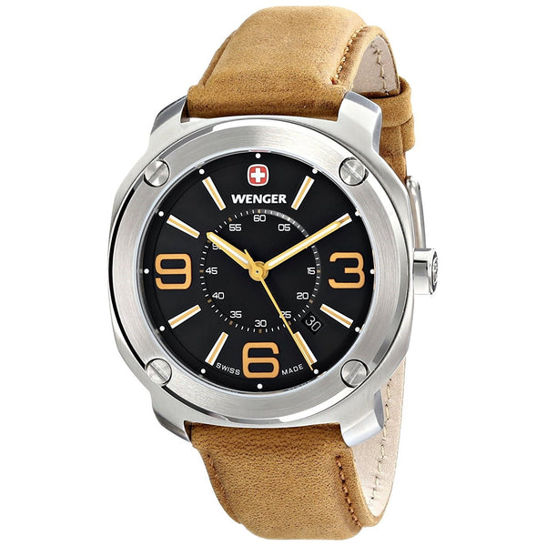 Wenger Men's 01.1051.102 Escort Brown Leather Watch