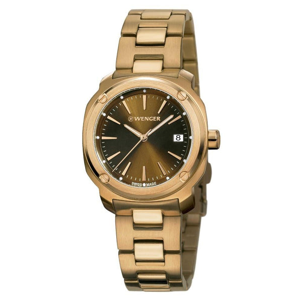 Wenger Women's 01.1121.105 Edge Index Rose-Tone Stainless Steel Watch