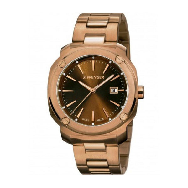 Wenger Men's 01.1141.114 Edge Index Rose-Tone Stainless Steel Watch