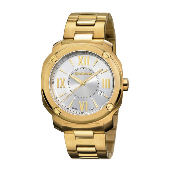 Wenger Men's 01.1141.122 Edge Romans Gold-Tone Stainless Steel Watch
