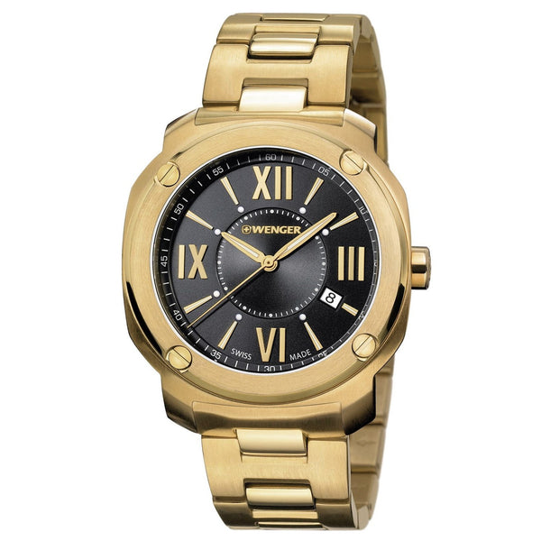 Wenger Men's 01.1141.123 Edge Romans Gold-Tone Stainless Steel Watch