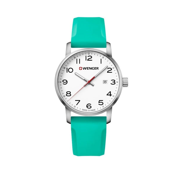 Wenger Men's 01.1641.108 Avenue Green Silicone Watch