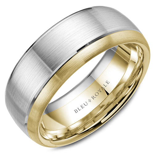 Bleu Royale 14k Two Tone Gold Men's Wedding Band - RYL-003WY85-M10