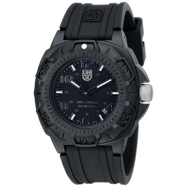 Luminox Men's 0201.BO Sentry Blackout Black Rubber Watch