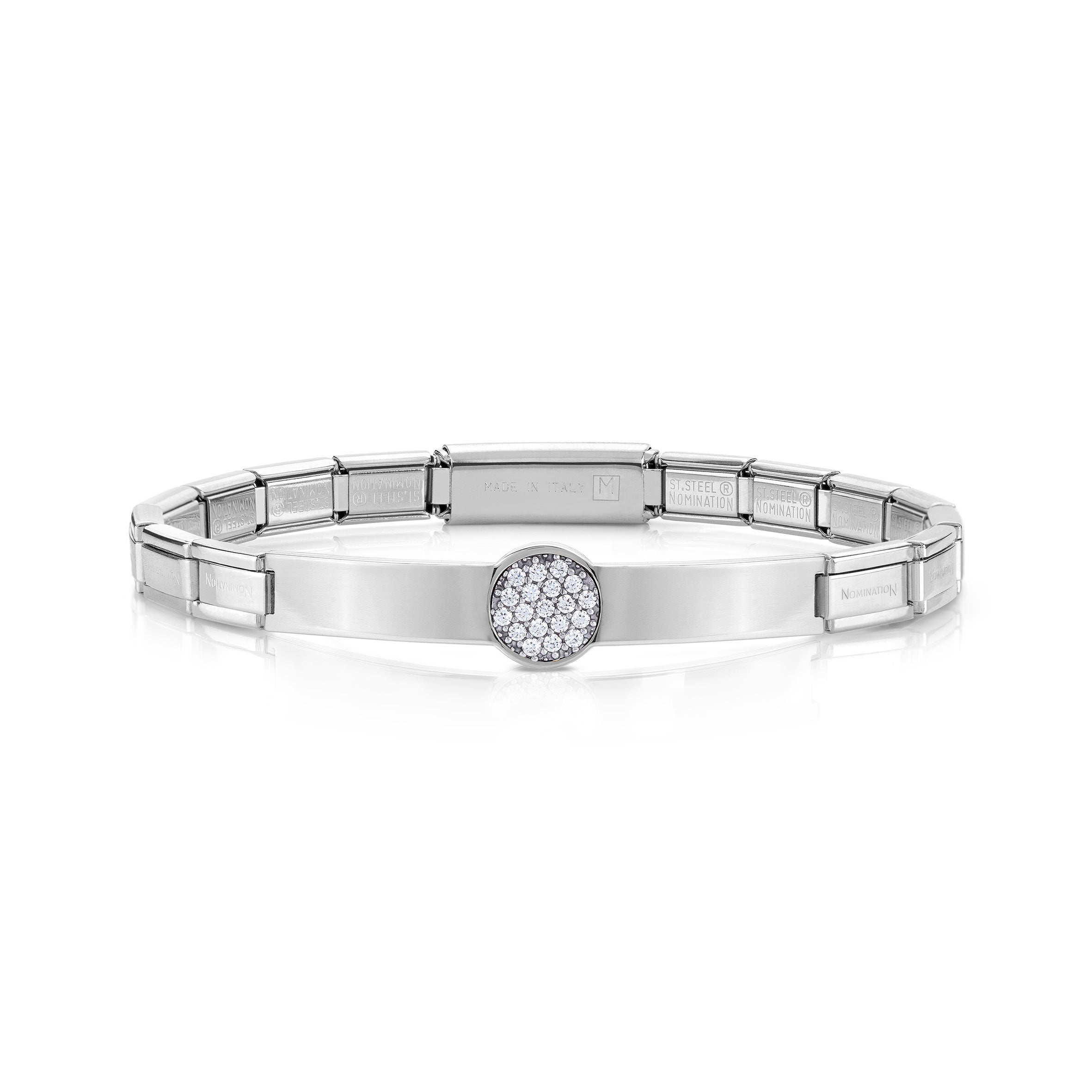 Trendsetter Stainless Steel Bracelet with Cubic Zirconia