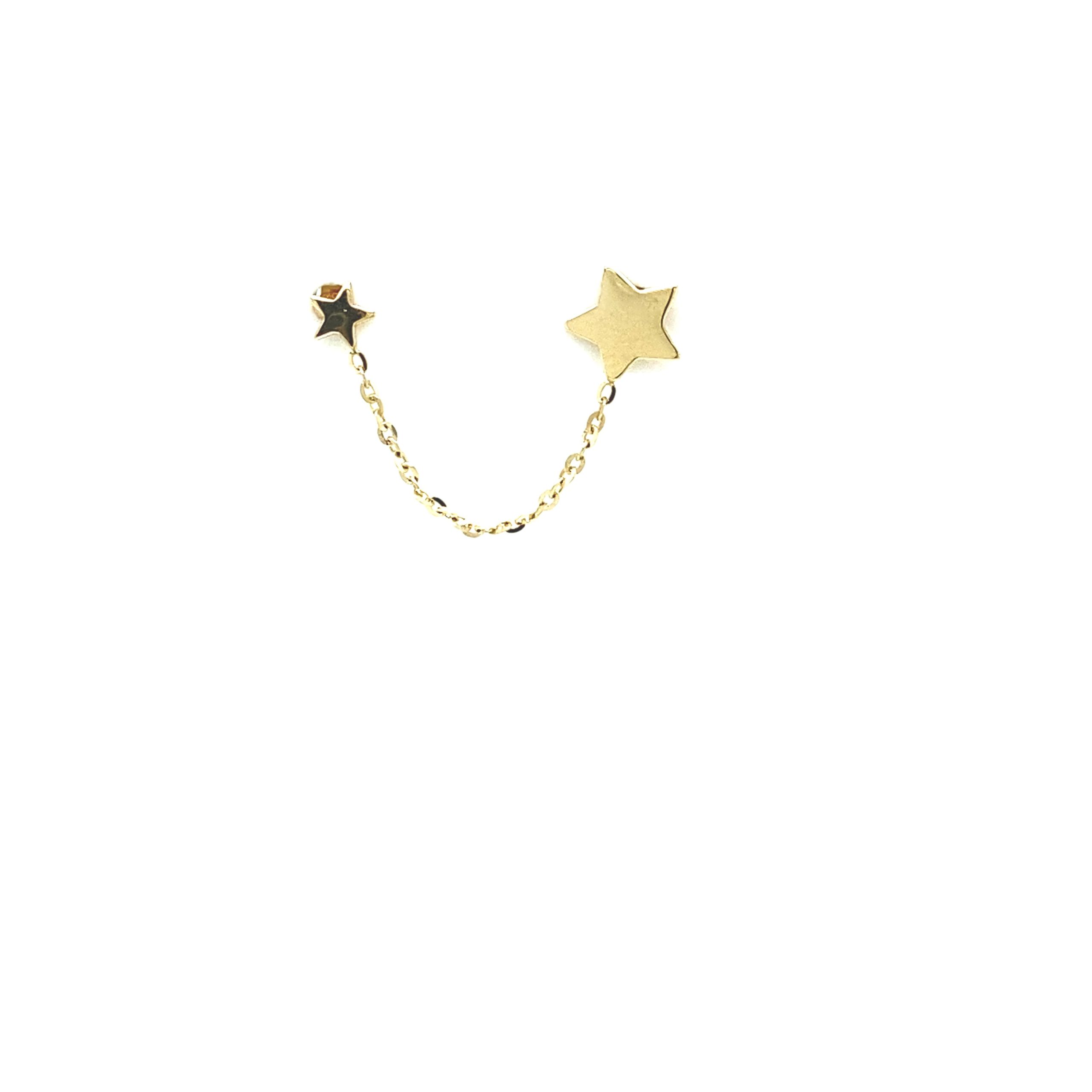 Double Star Chain Earring