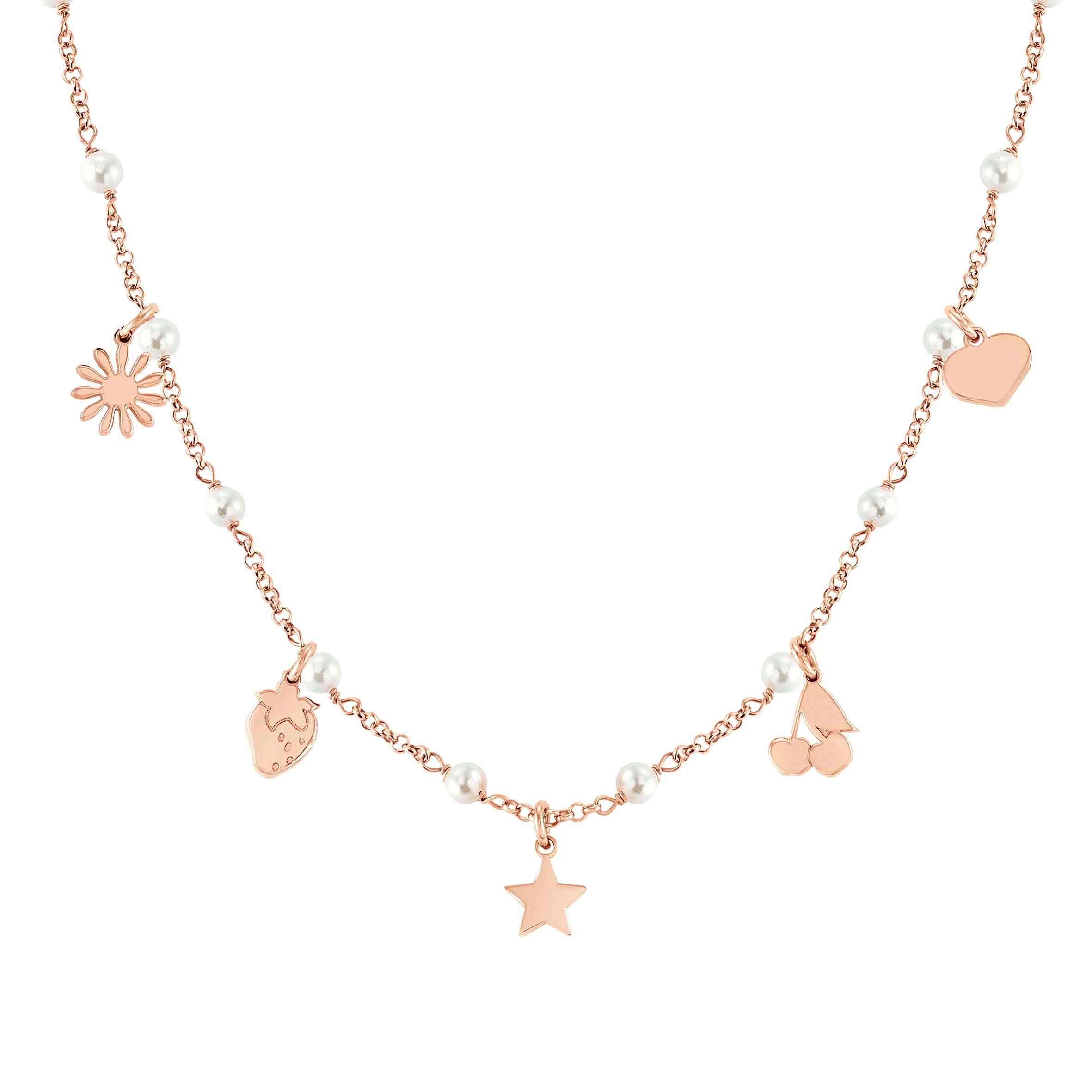Short Mon Amour Necklace with Symbol Pendants