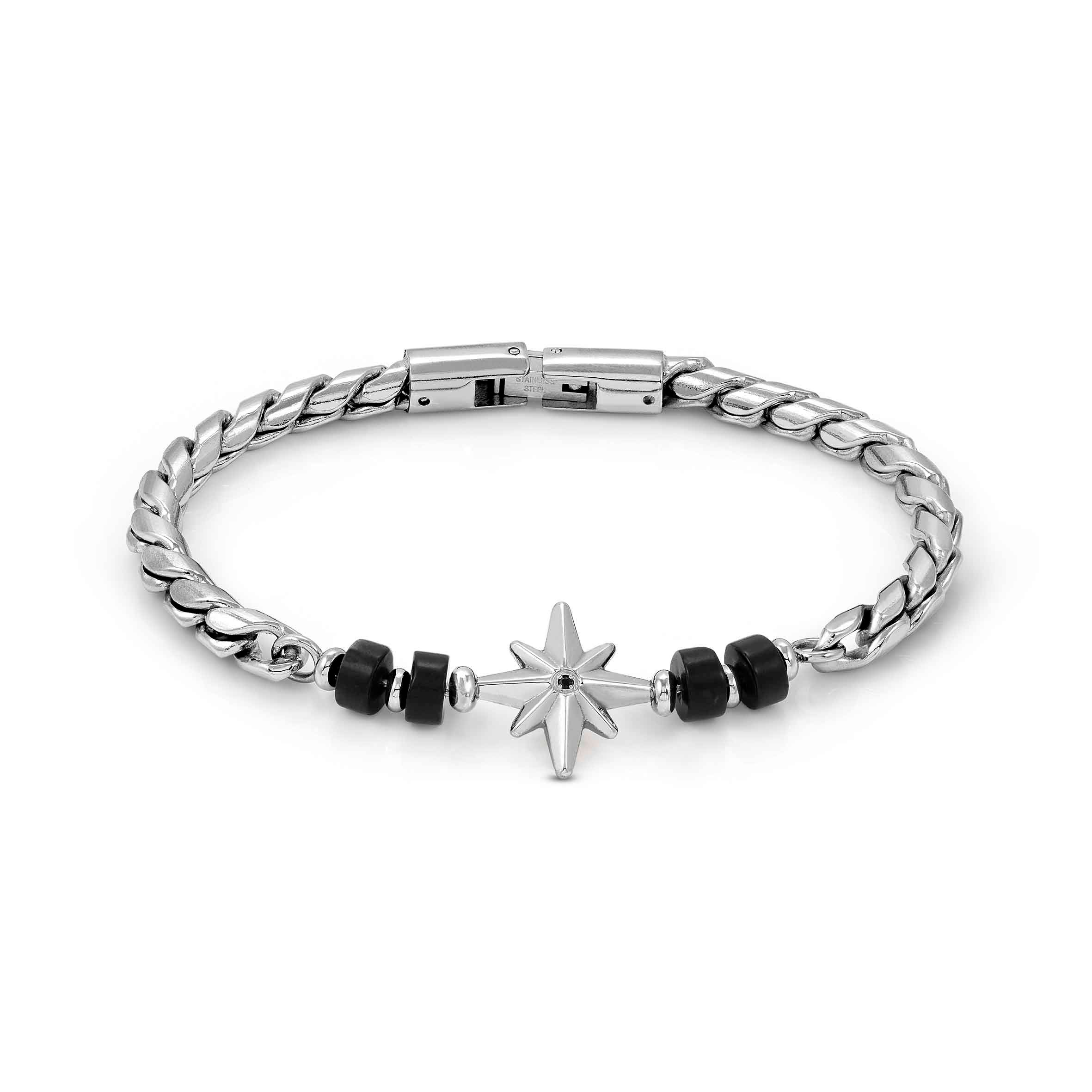 Atlante bracelet, Wind Rose and natural stones