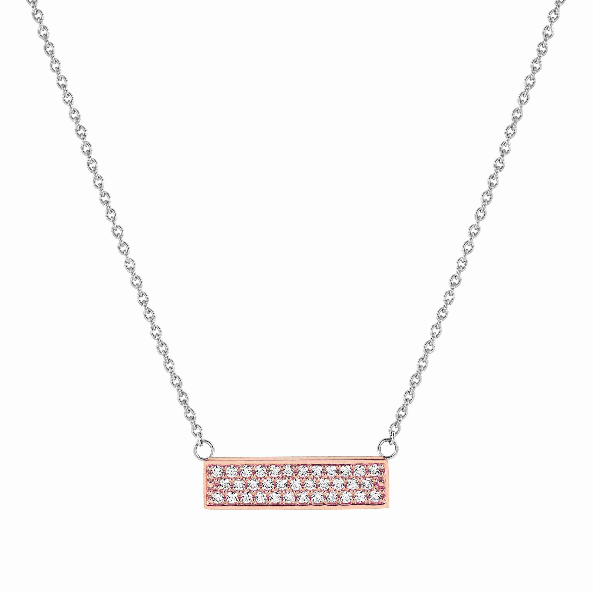 BELLA LA VITA necklace with Cubic Zirconia plaque