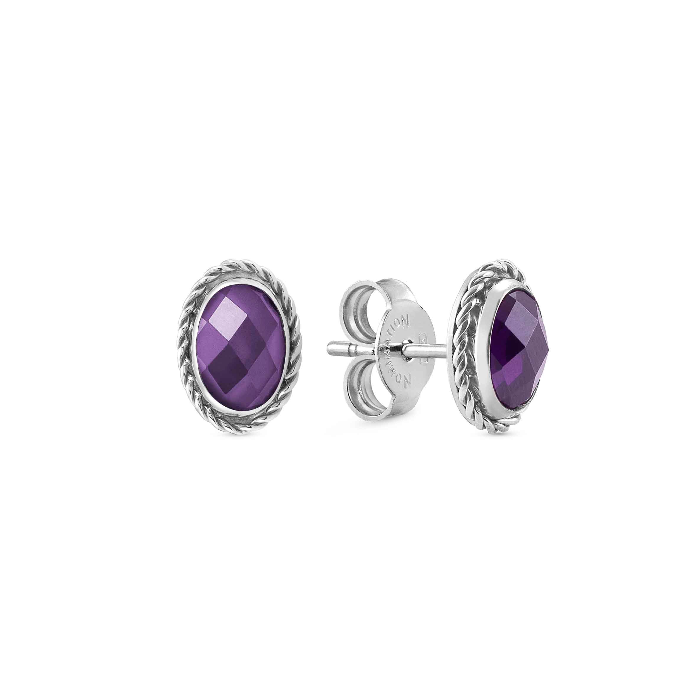 Oval earrings with Cubic Zirconia