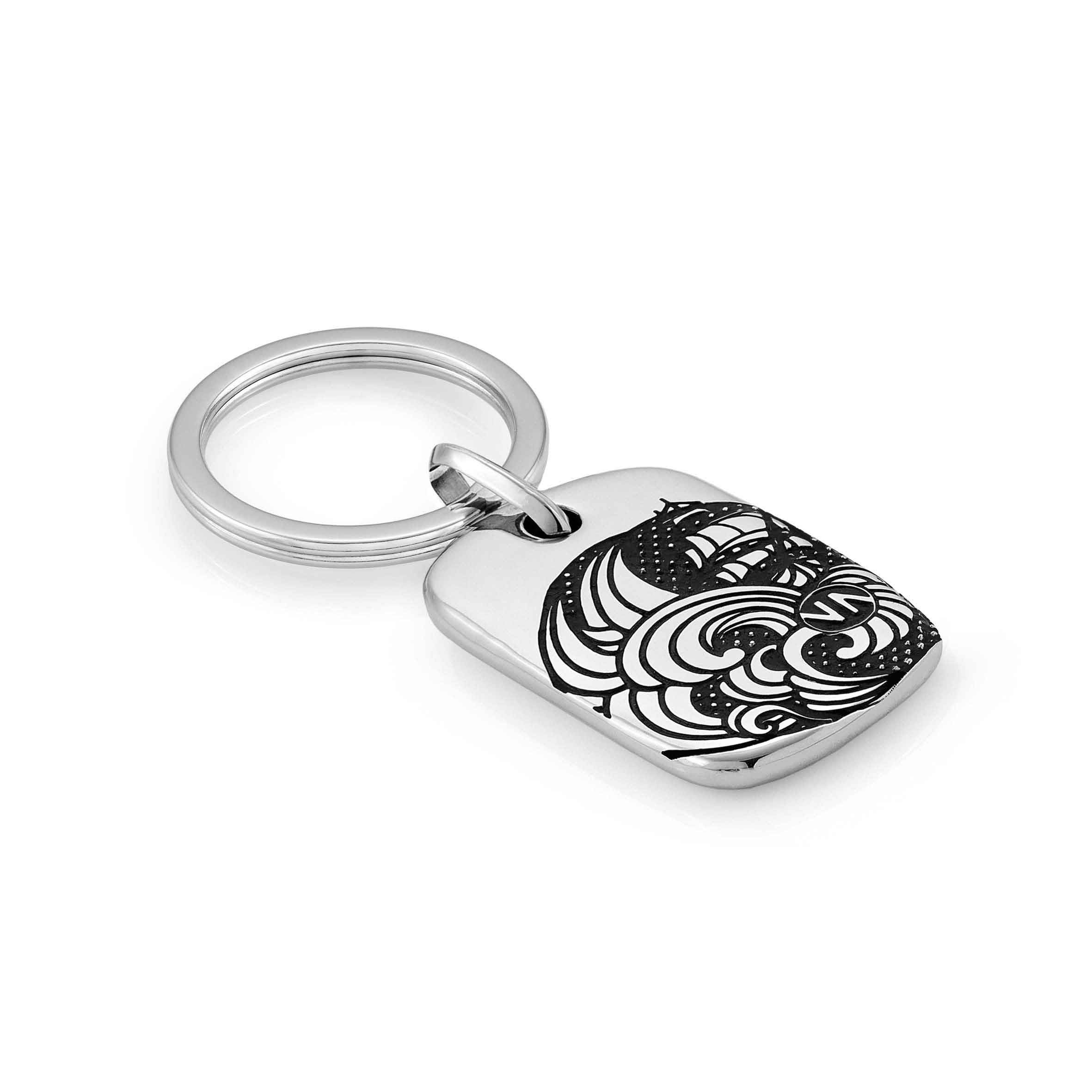 INSTINCTSTYLE Marina Key Ring Sailing Ship and Waves