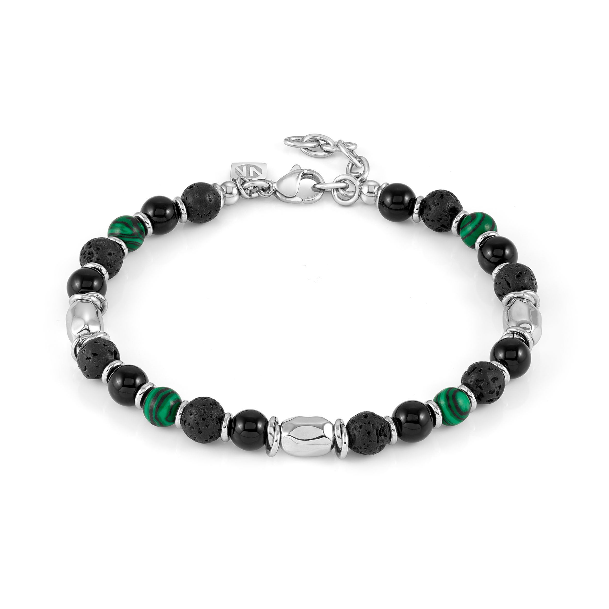 InstinctStyle Stones Ed. bracelet, Black-Green