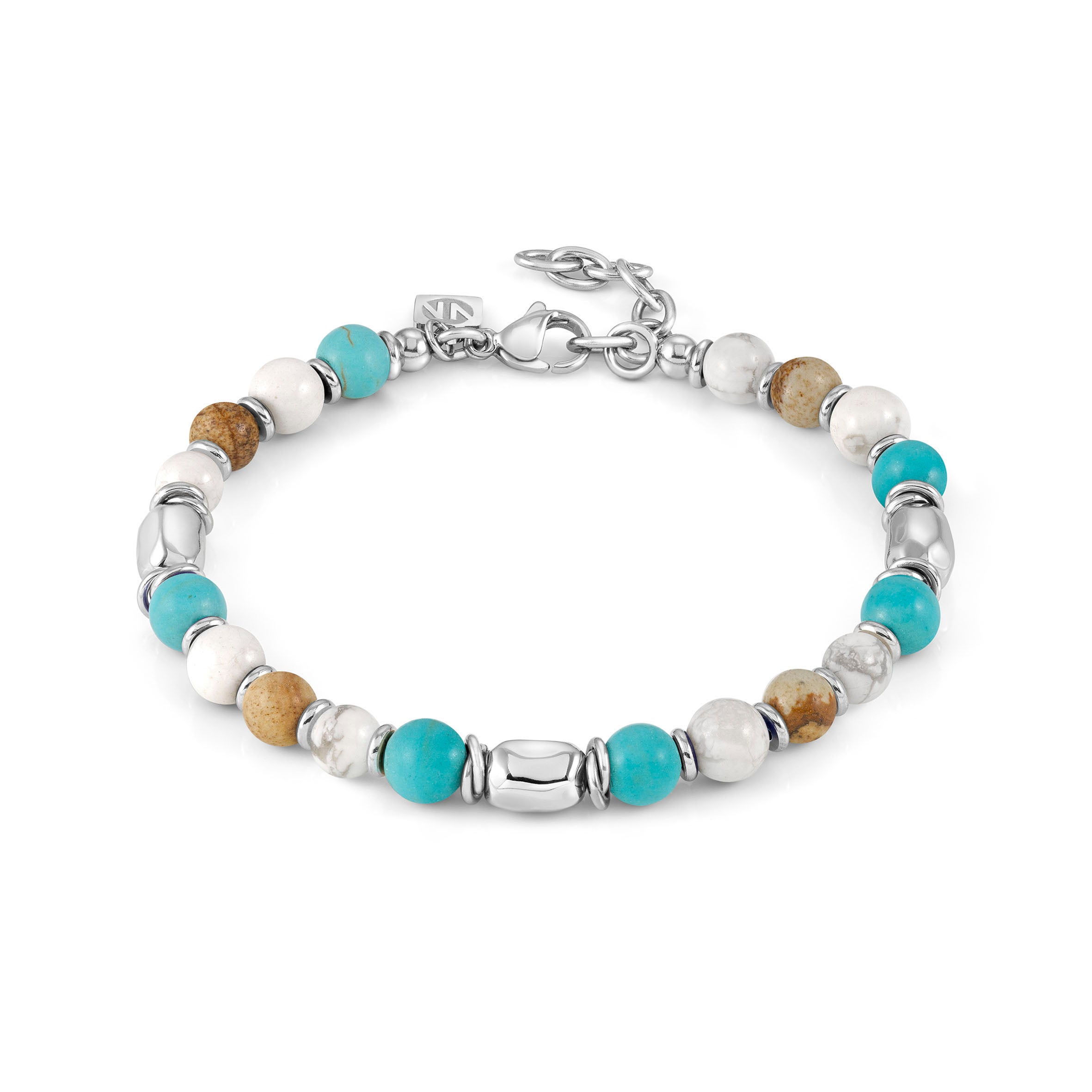 InstinctStyle Stones Ed. Bracelet,White-Blue