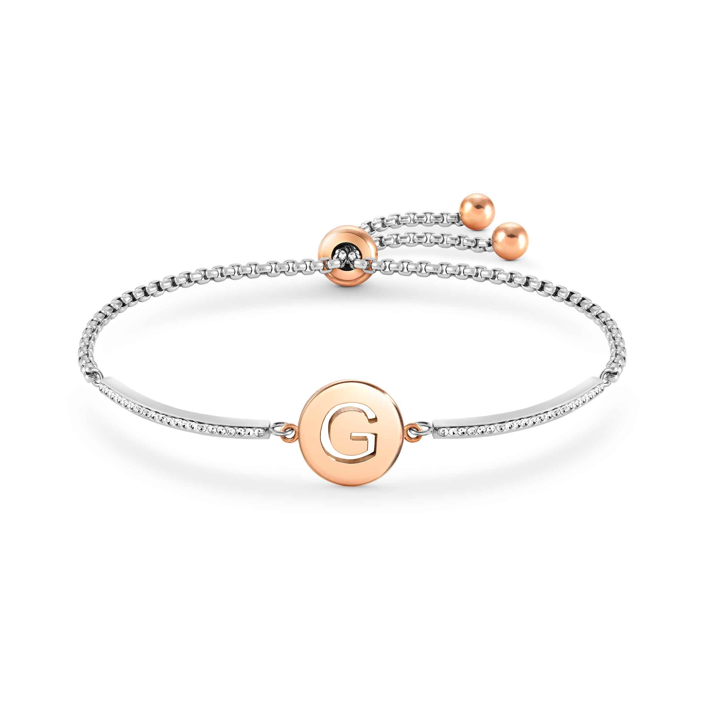 Milleluci bracelet, Letter G in Stainless Steel