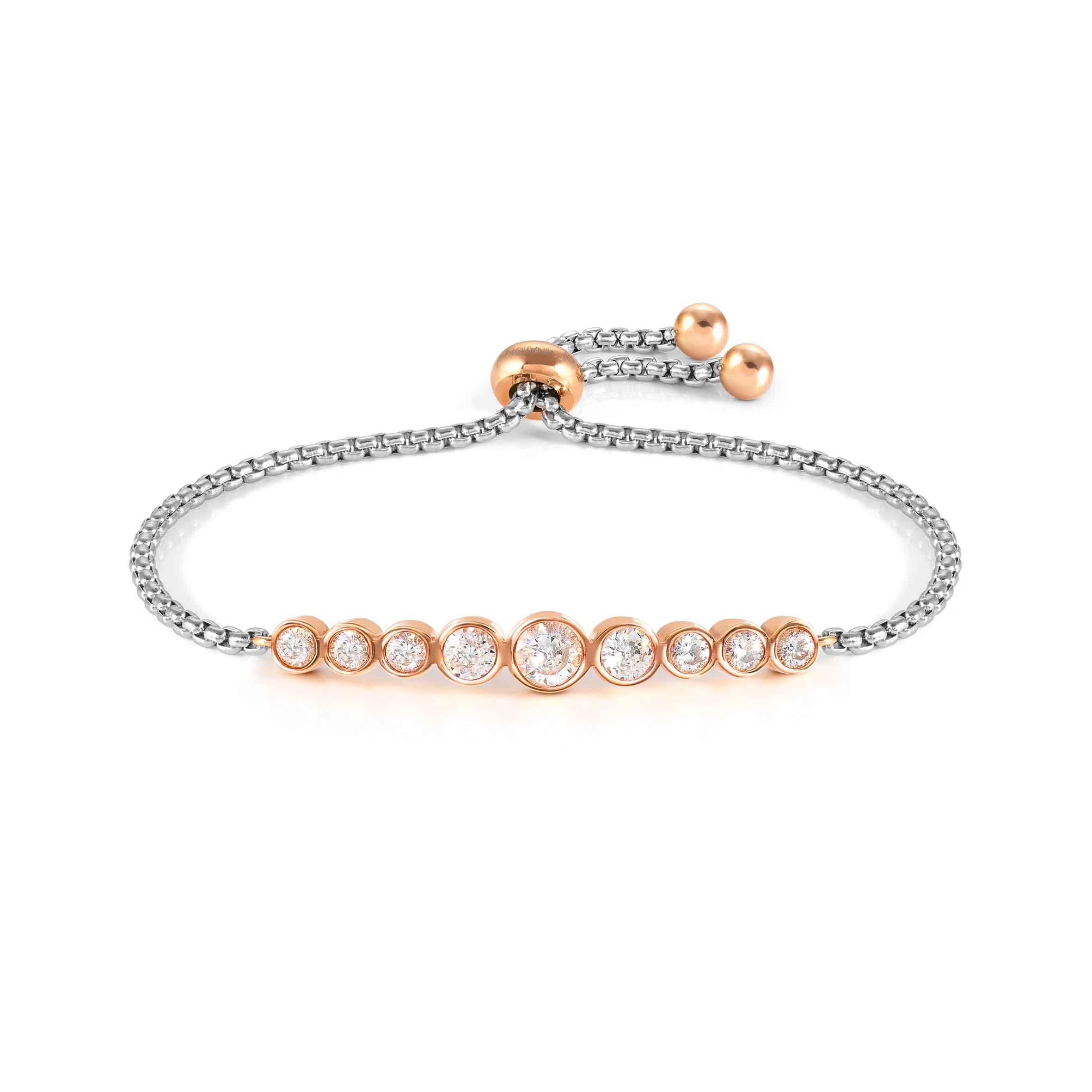 Milleluci bracelet, Round, coloured crystals