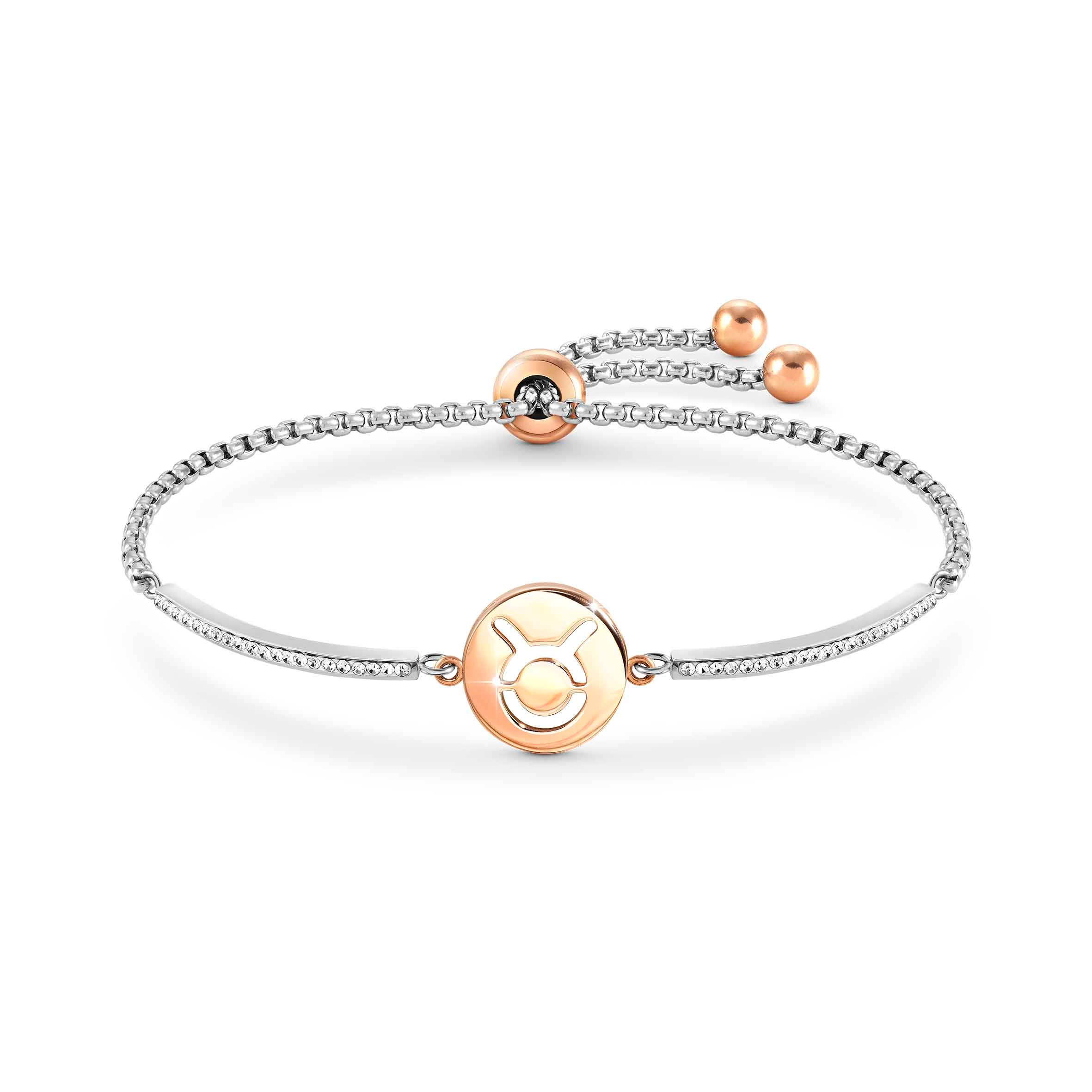 Milleluci Zodiac bracelet, Taurus, Pink PVD