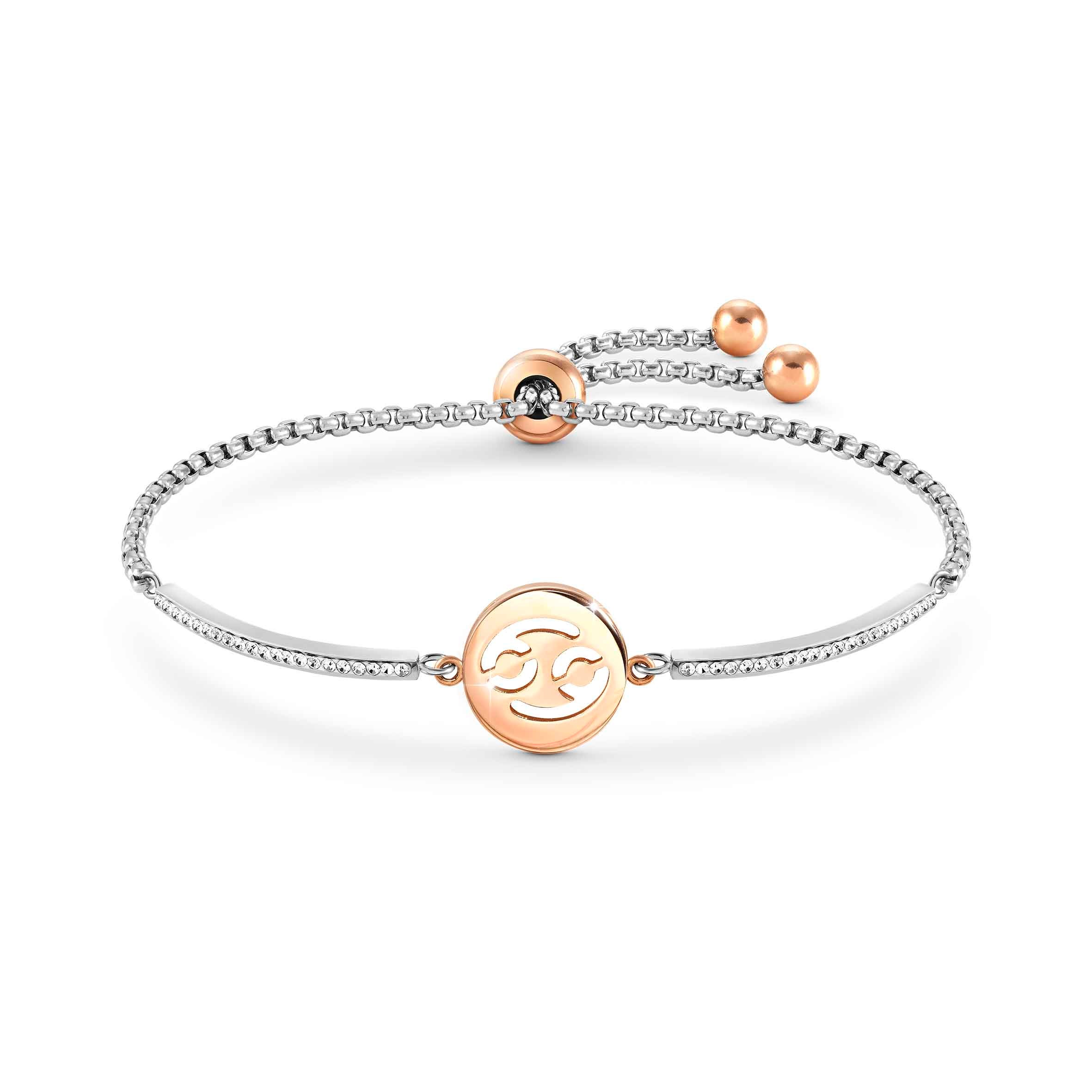 Milleluci Zodiac bracelet, Cancer, Pink PVD