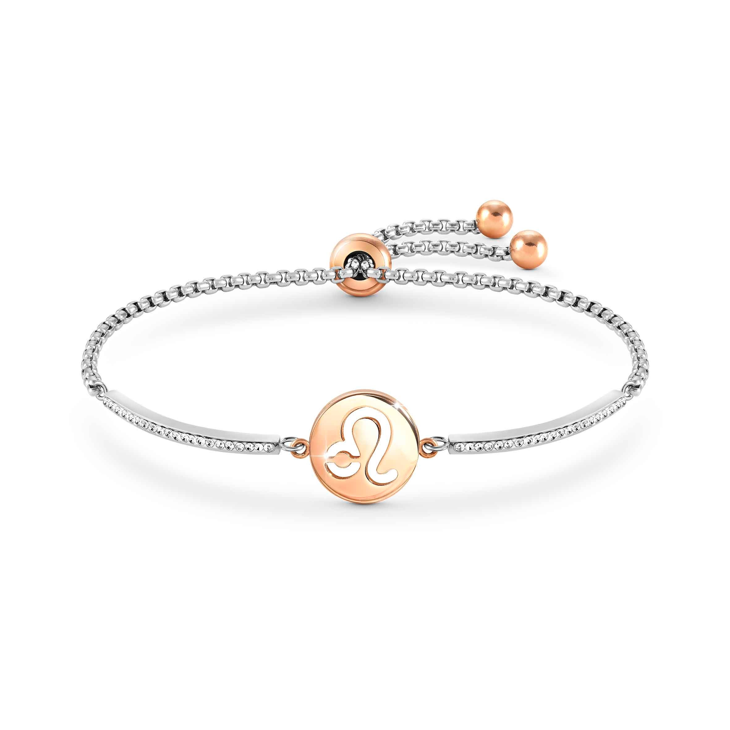 Milleluci Zodiac bracelet, Leo, Pink PVD