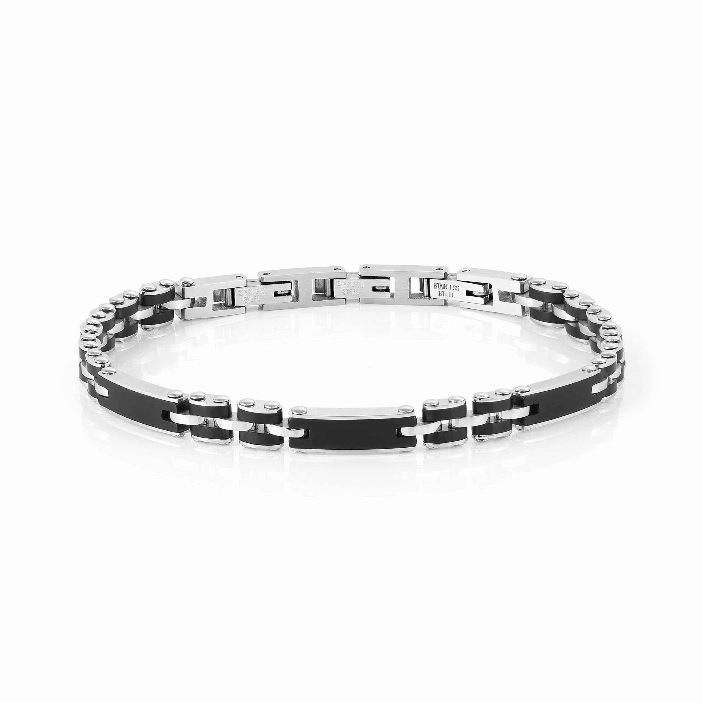 STRONG Men’s bracelet, steel and black