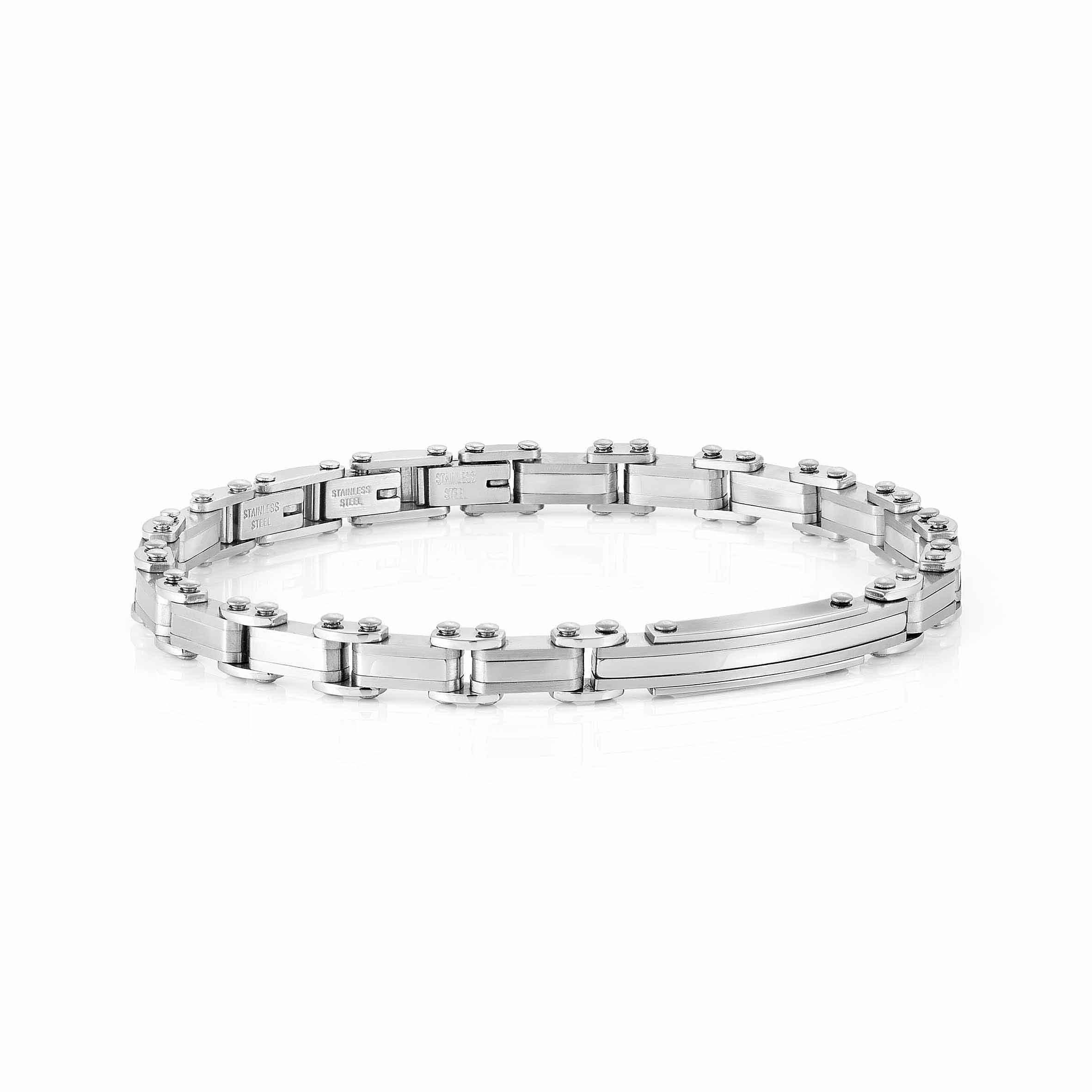 STRONG Stainless steel bracelet with plate