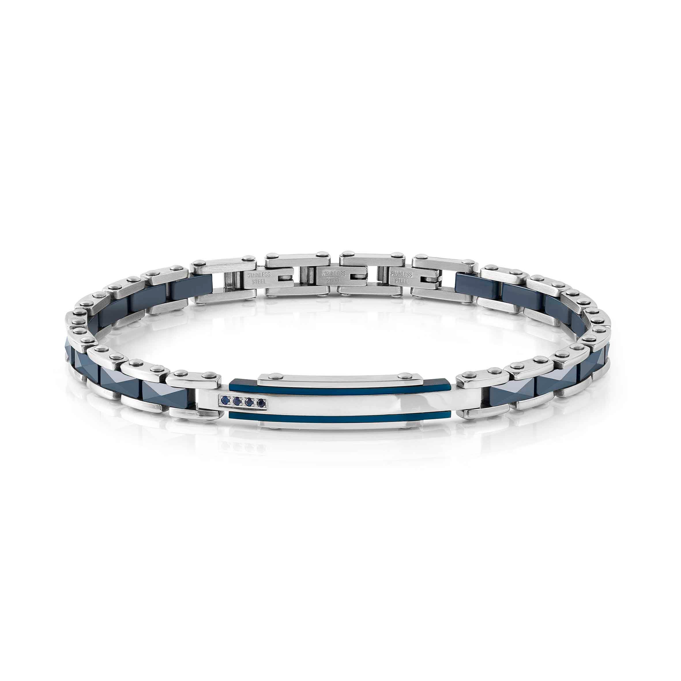 Strong Diamond bracelet, 4 Blue Sapphires