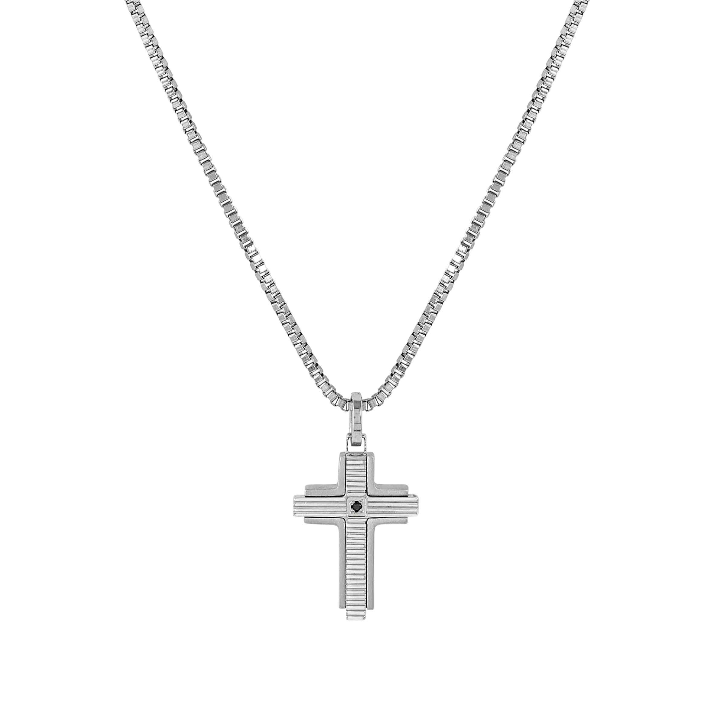 Strong Diamond necklace, Black Diamond, satin details