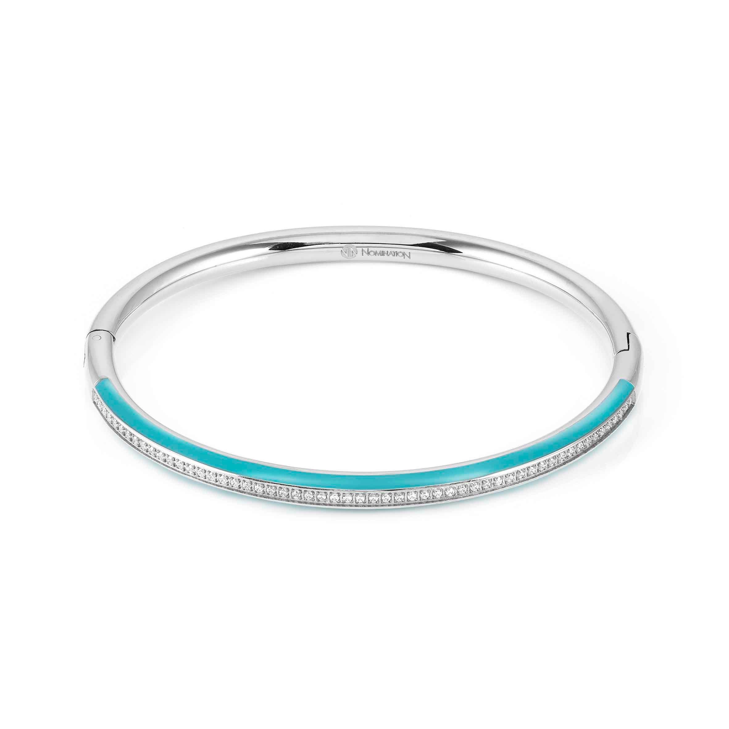 Drusilla bangle bracelet, Enamel and CZ