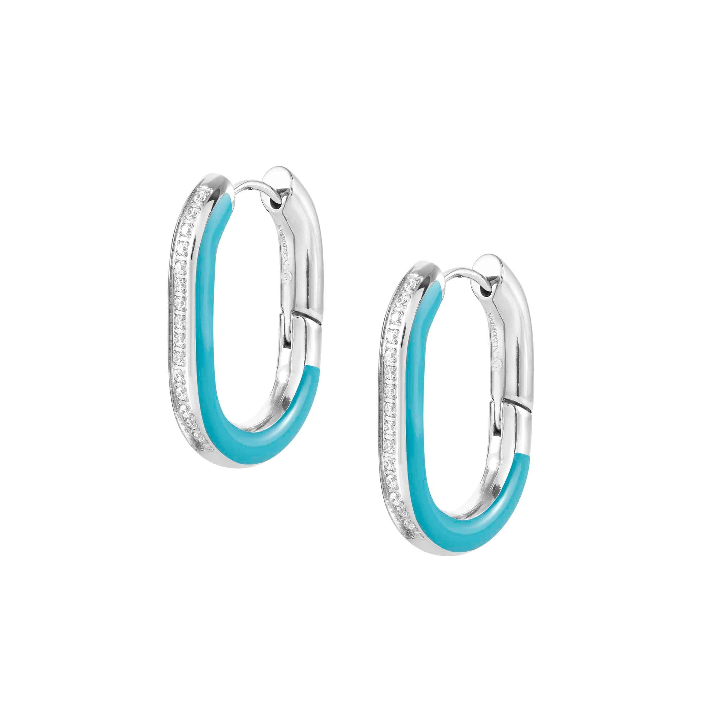 Drusilla earrings with enamel and CZ