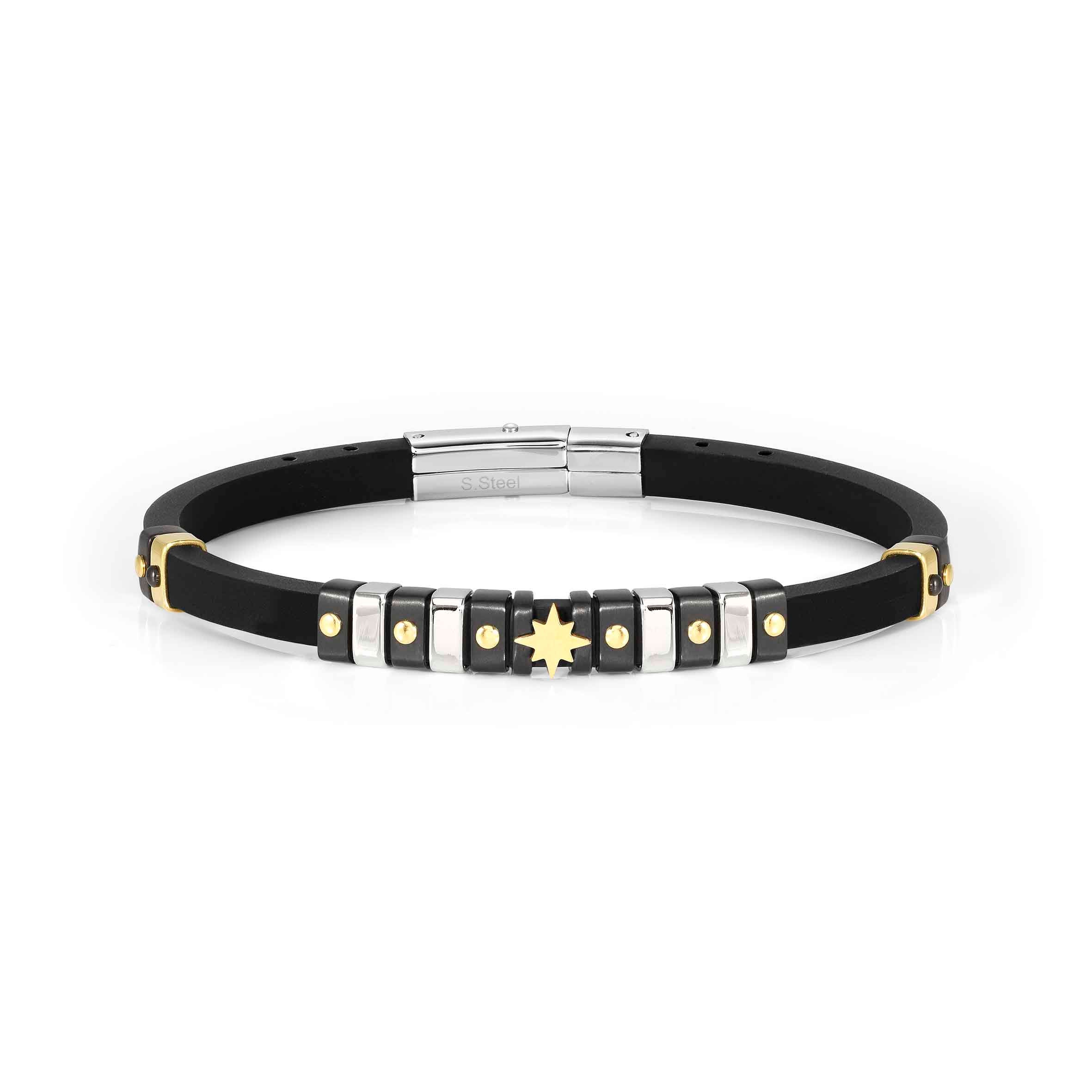 City bracelet with Wind Rose symbol with coloured details