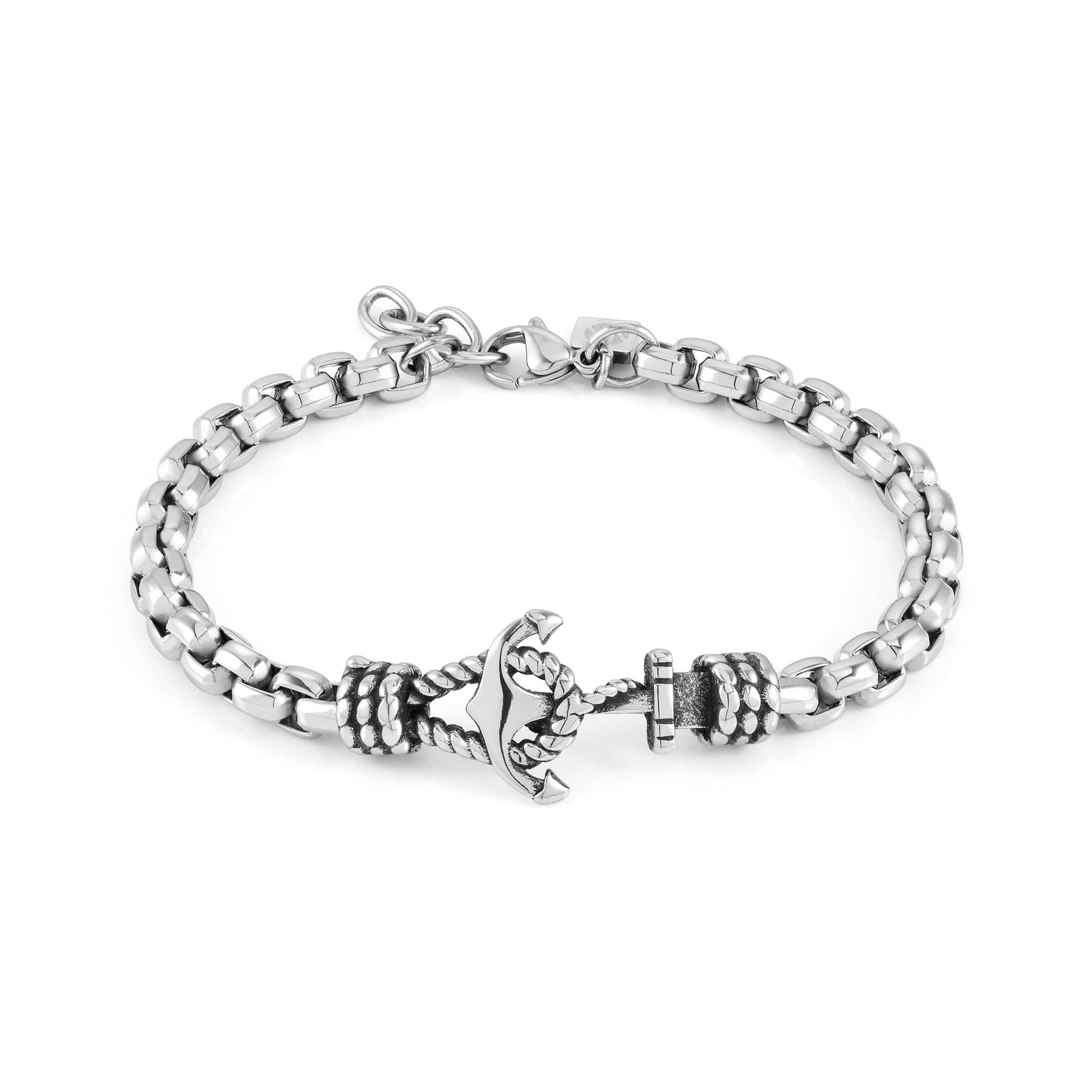 Mens bracelet with Anchor fastening