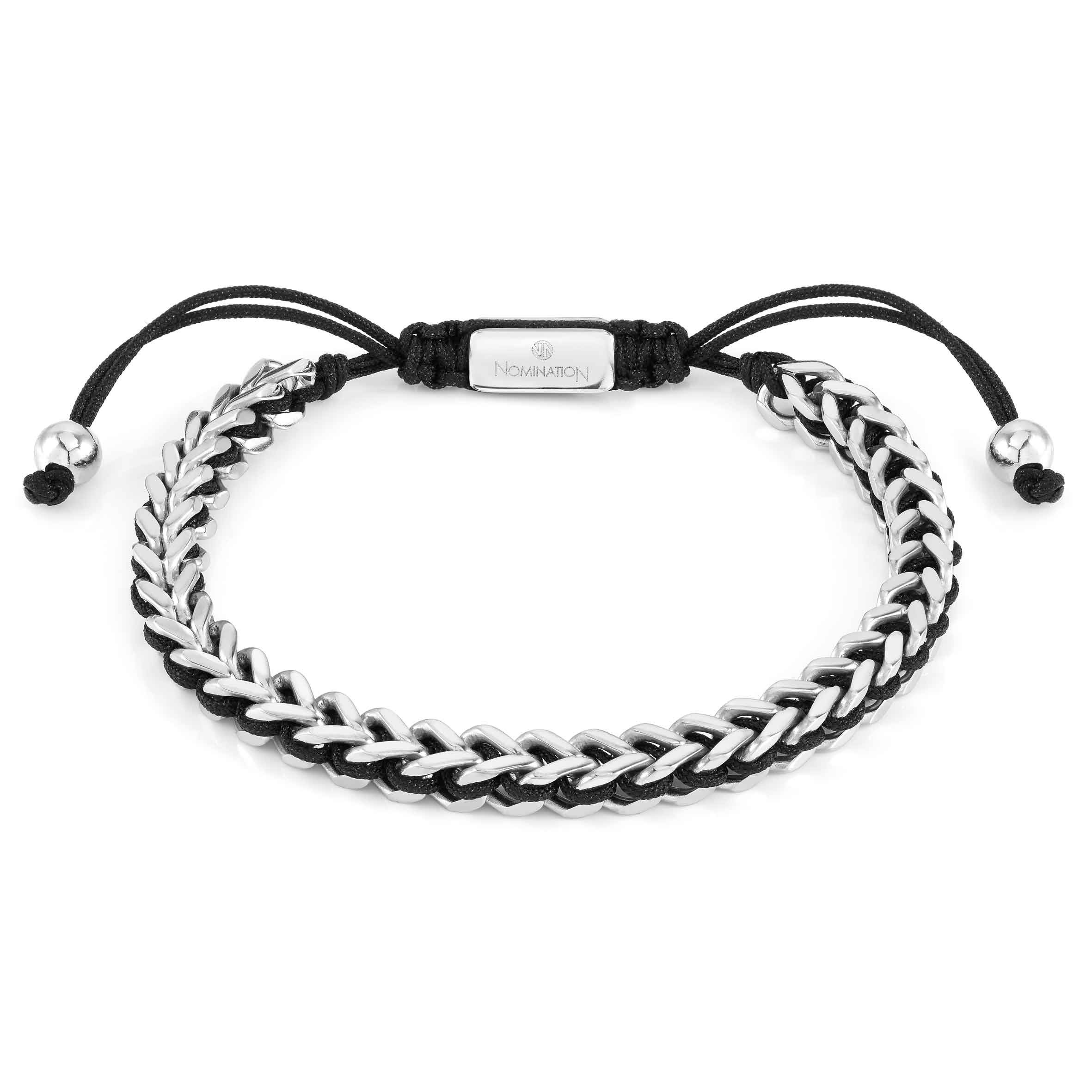 Mens bracelet with synthetic cord