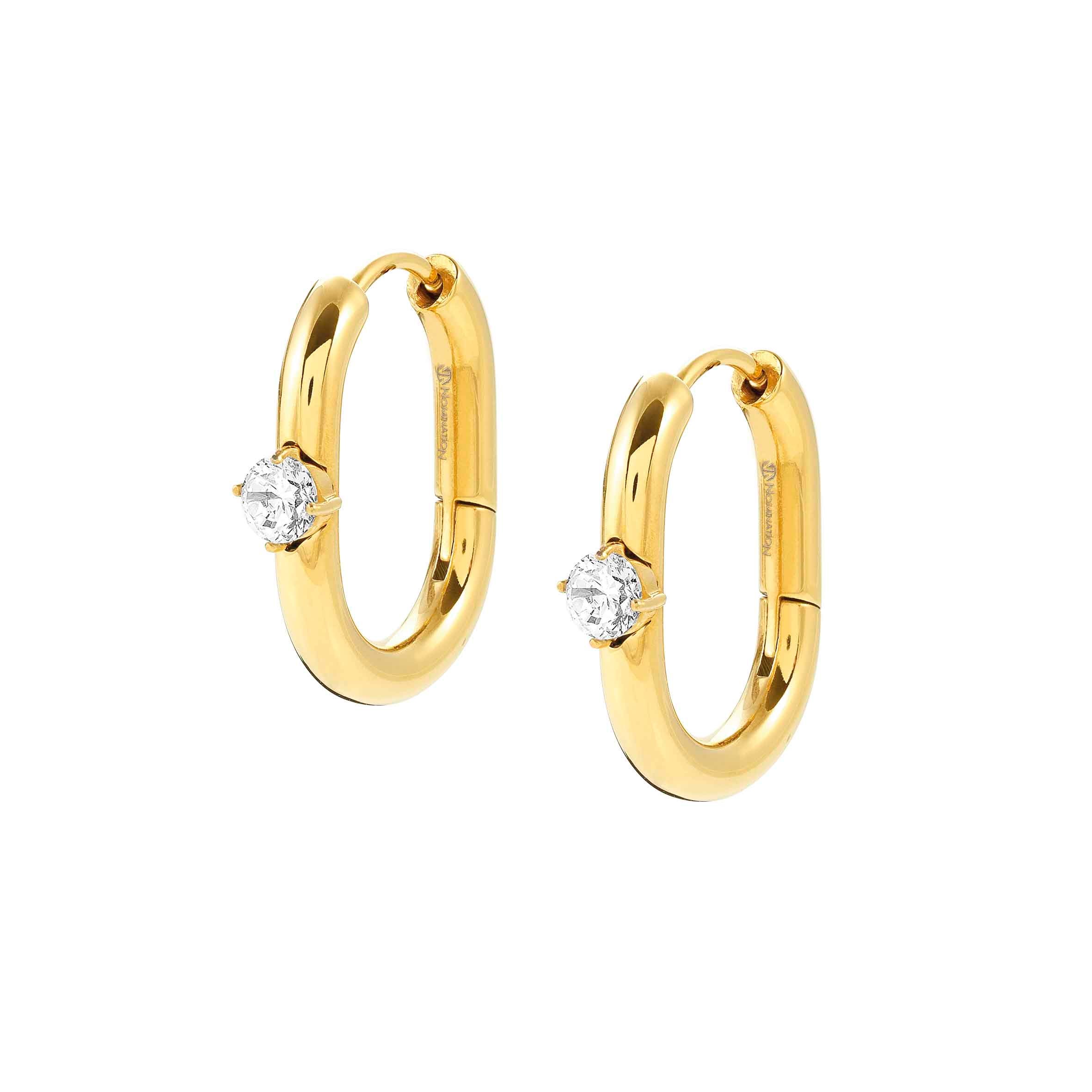 Chainsofstyle hoop Earrings with CZ