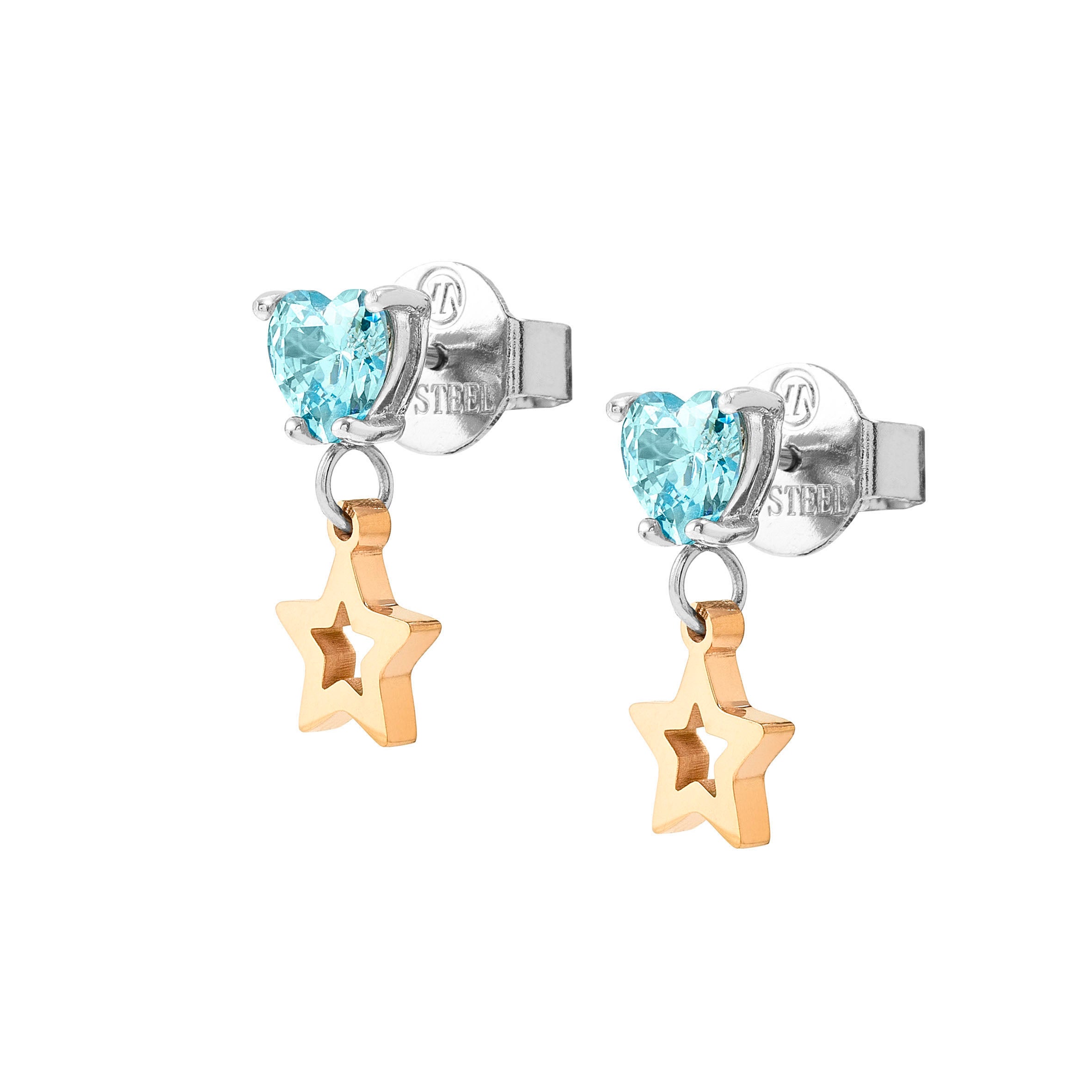 Principessina earrings, Light Blue, Star