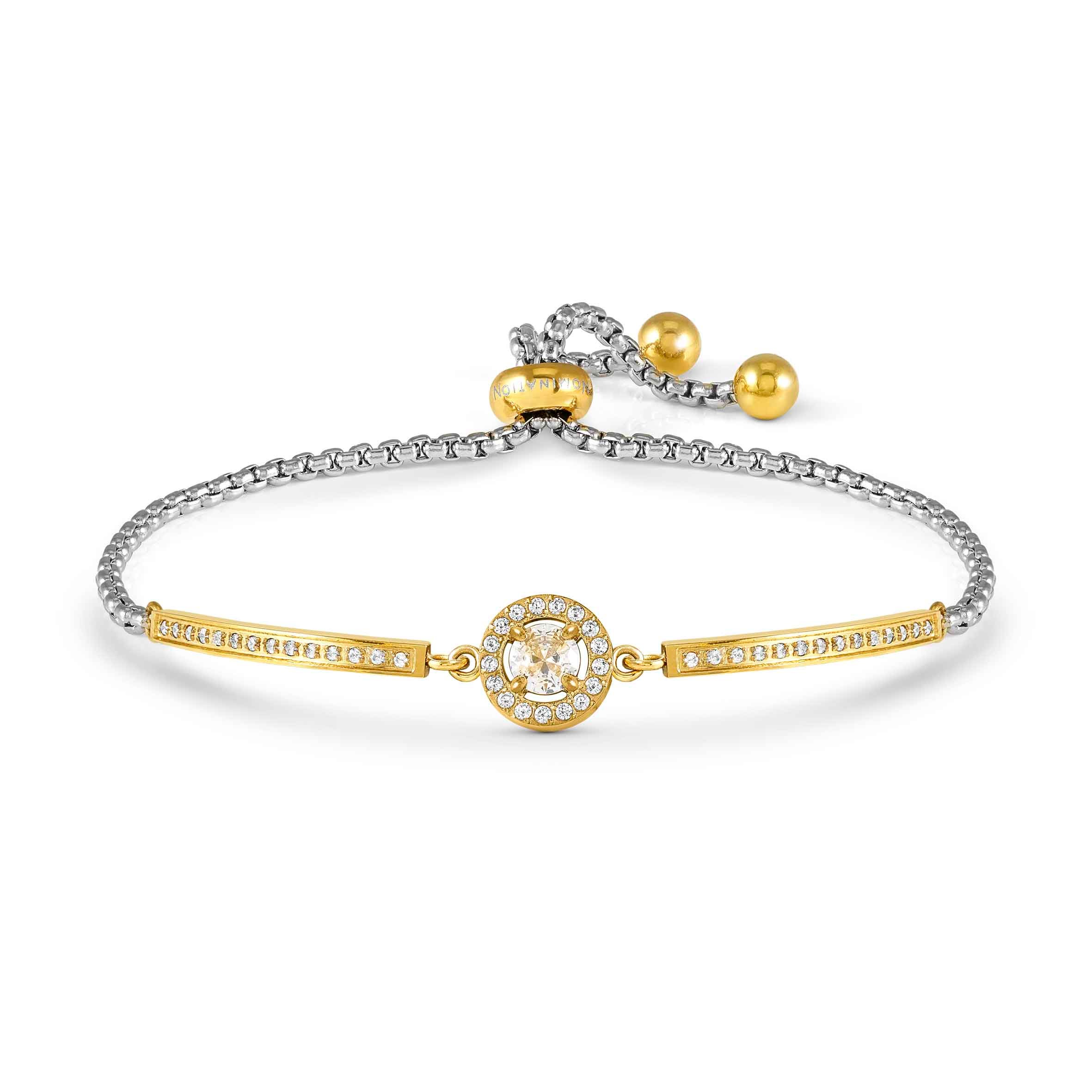 RoyalDream bracelet, Circle, white Crystals and CZ
