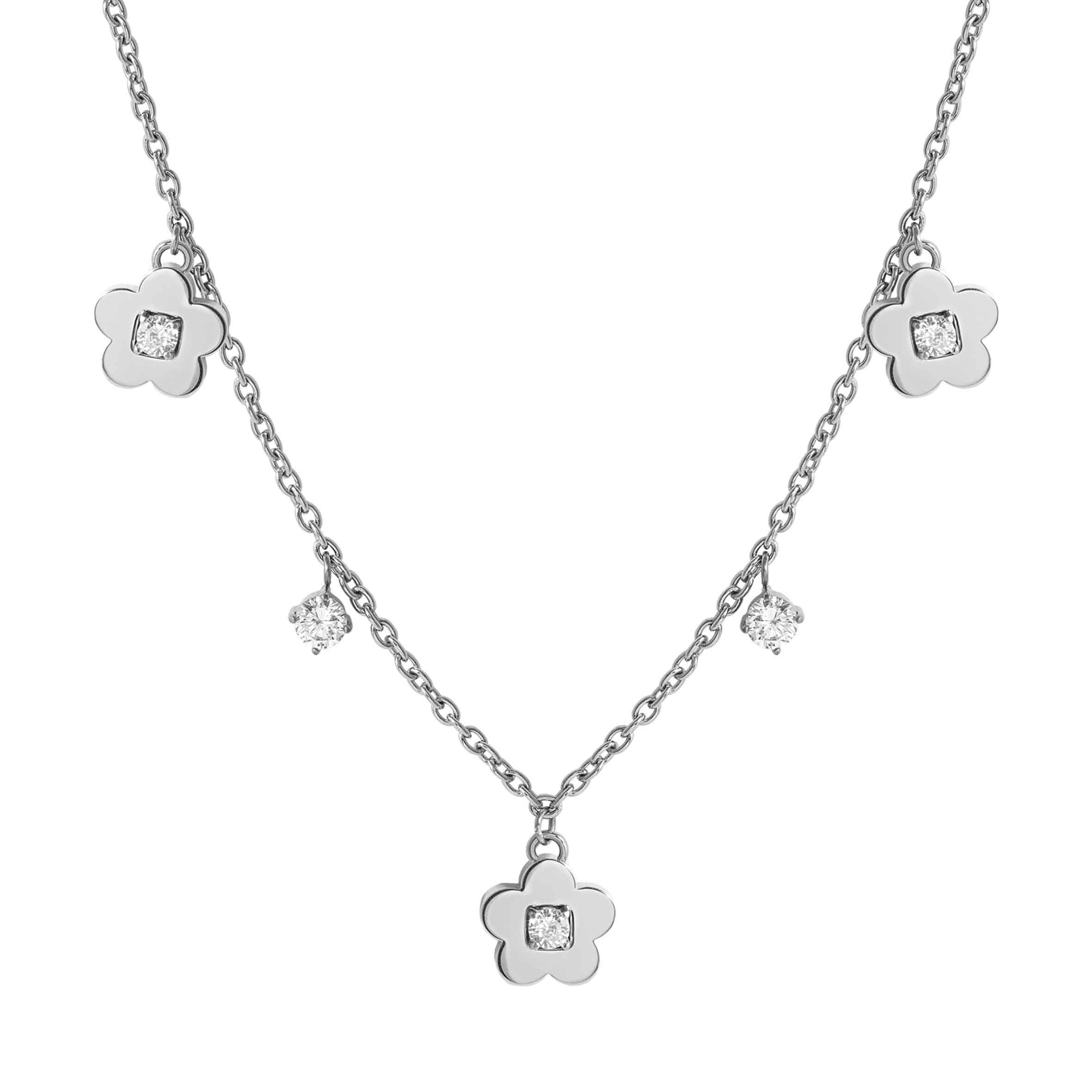 MySophie necklace, 3 Flowers and CZ