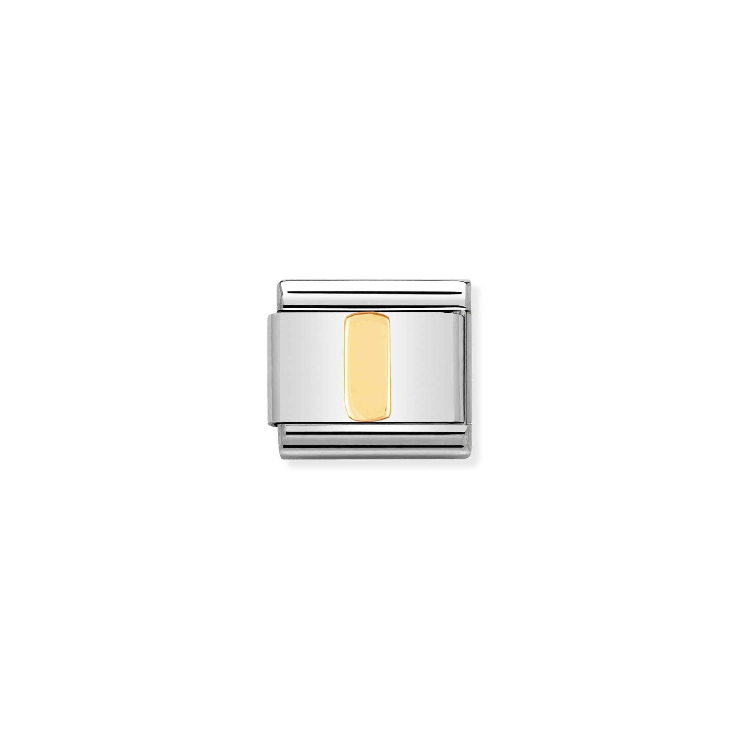 Charm, Composable Link, Letter I in bonded yellow gold
