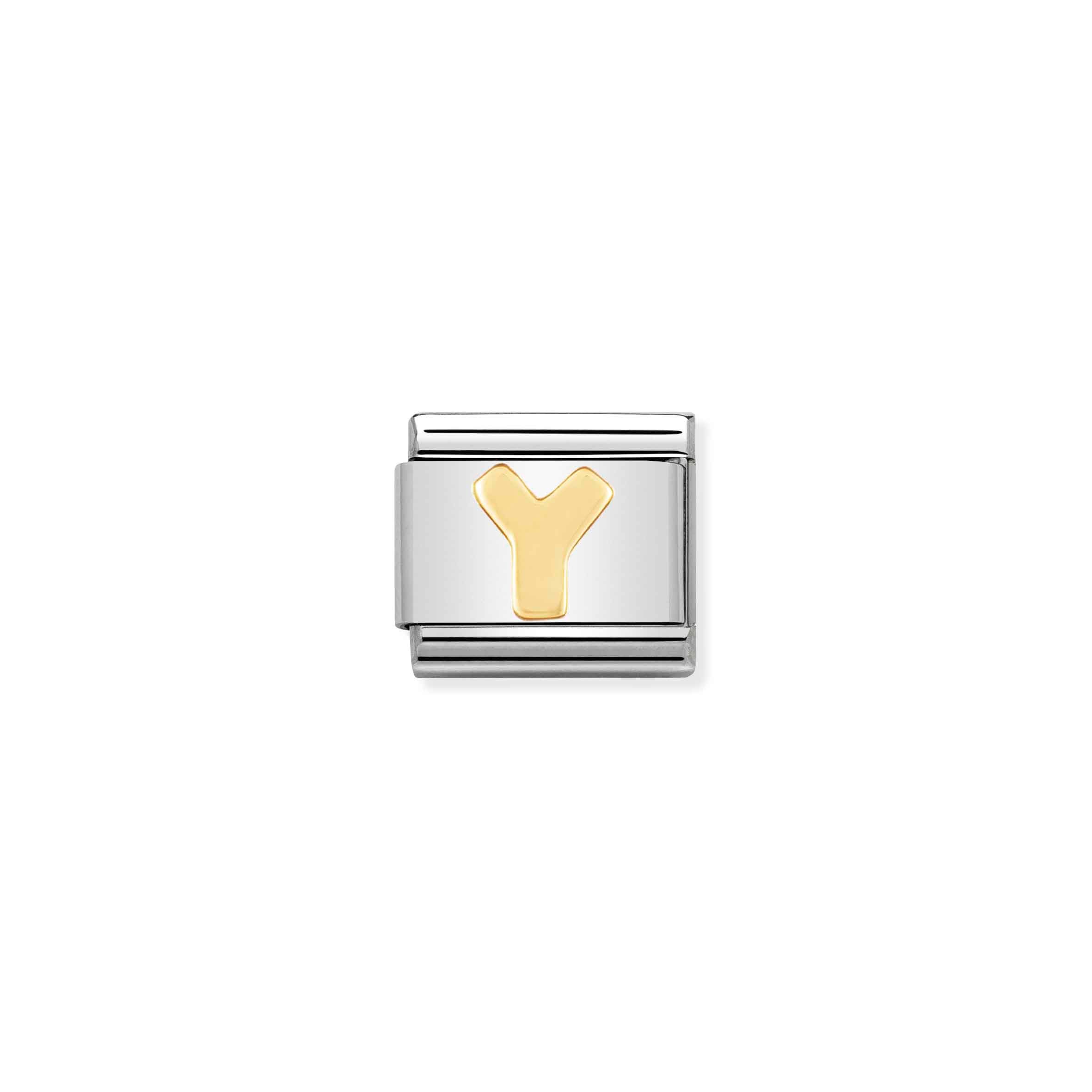 Charm, Composable Link, Letter Y in bonded yellow gold