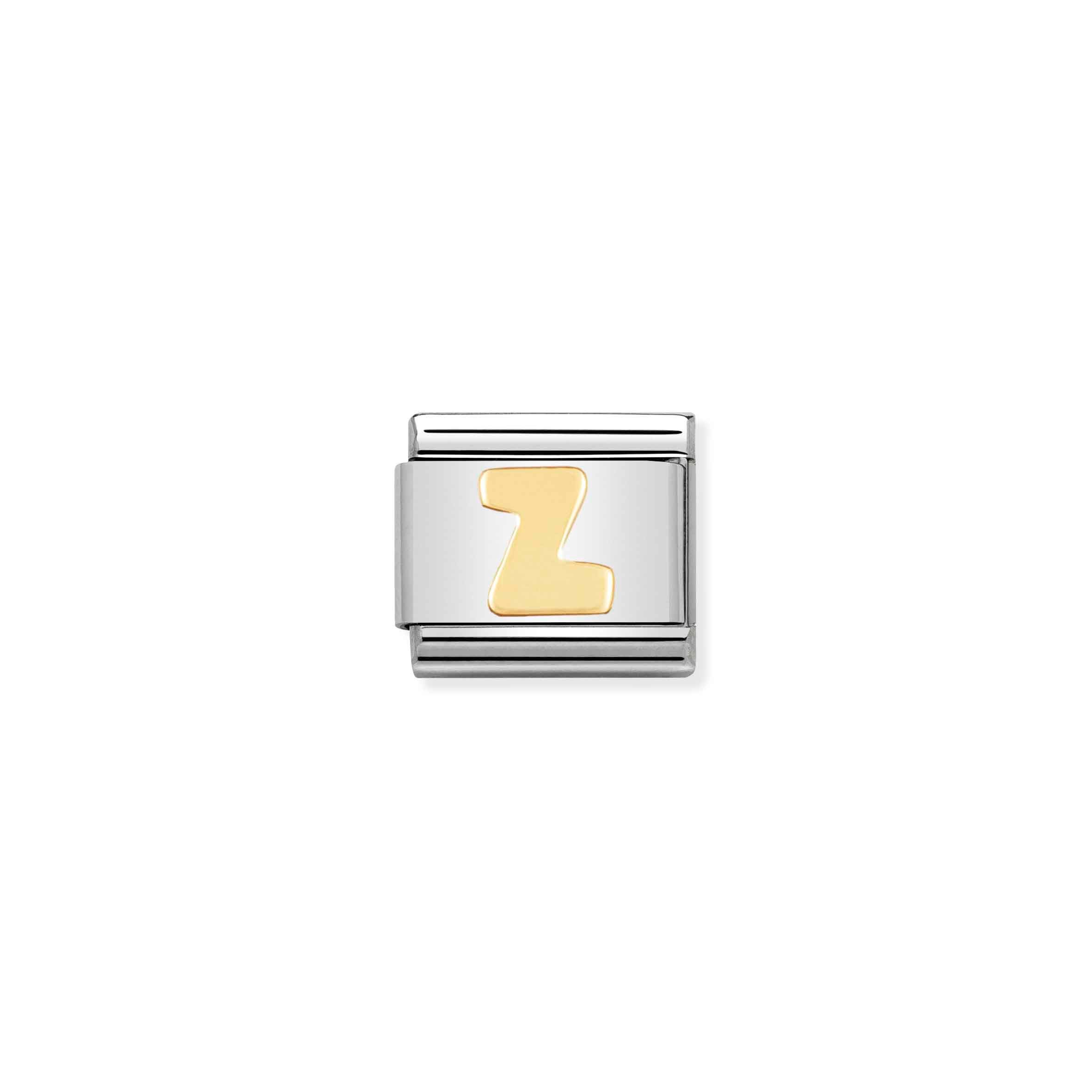 Charm, Composable Link, Letter Z in bonded yellow gold